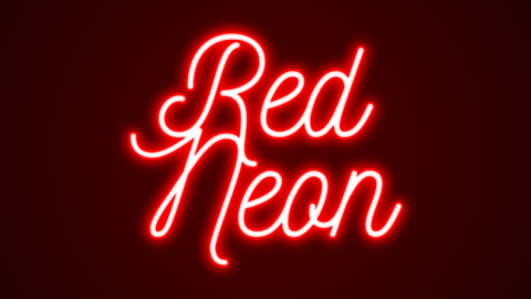 Red Neon 3D text
