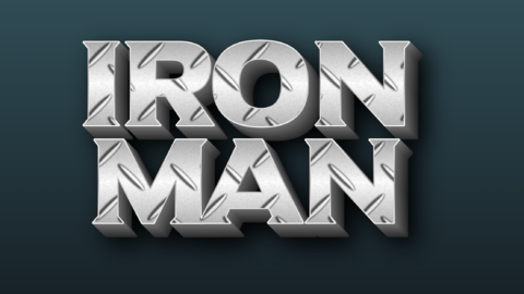 Iron Man 3D text