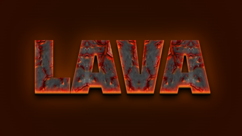Fire lava effect text