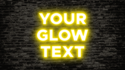Glow yellow text