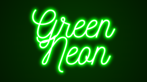 Green Neon Text style effect