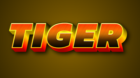 Editable Tiger text Style effect