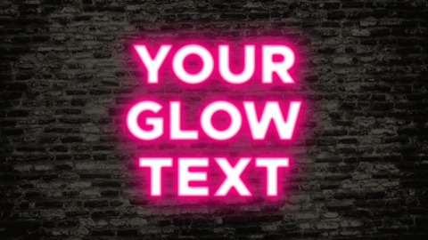 Glow pink text