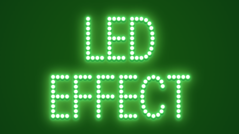 Green Led Text Effect