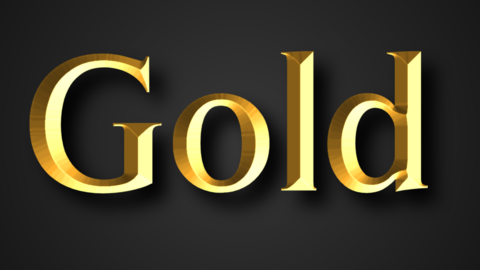 Text with golden effect