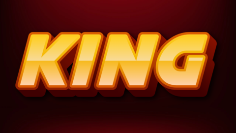 King 3D Text Effect