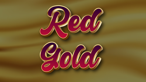 Red gold Text effect