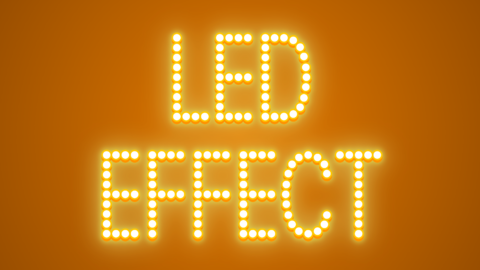 Yellow Led Text Effect