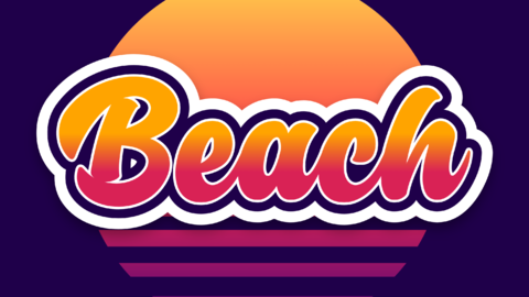 Beach Text Effect