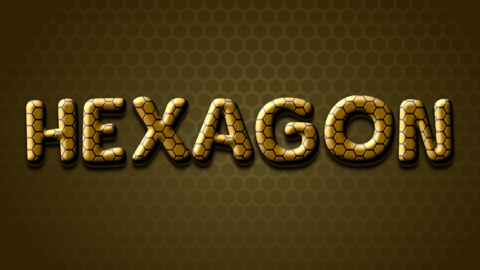 Hexagonal text Style effect
