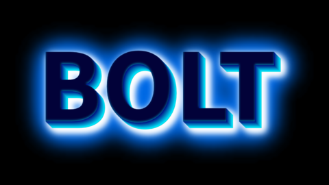 3D text with blue glow