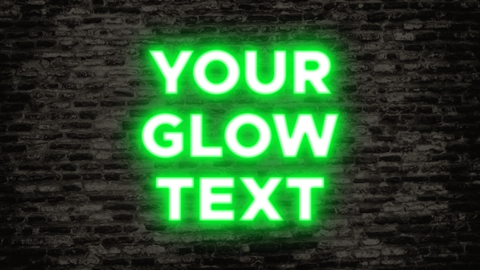 Glow green text