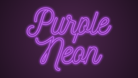 Purple Neon text style effect