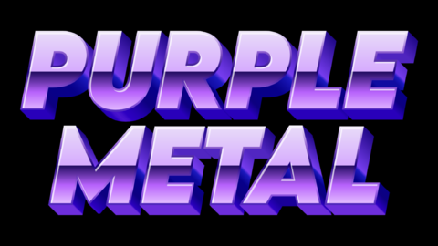 Metallic Purple 3D text